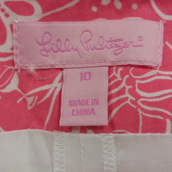 Lilly Pulizer Skort Patchwork design Hidden Zip EUC SZ 10 - Picture 6 of 8